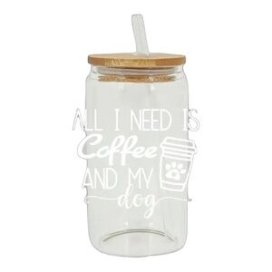 All I Need is Coffee and My Dog Frosted Tumbler